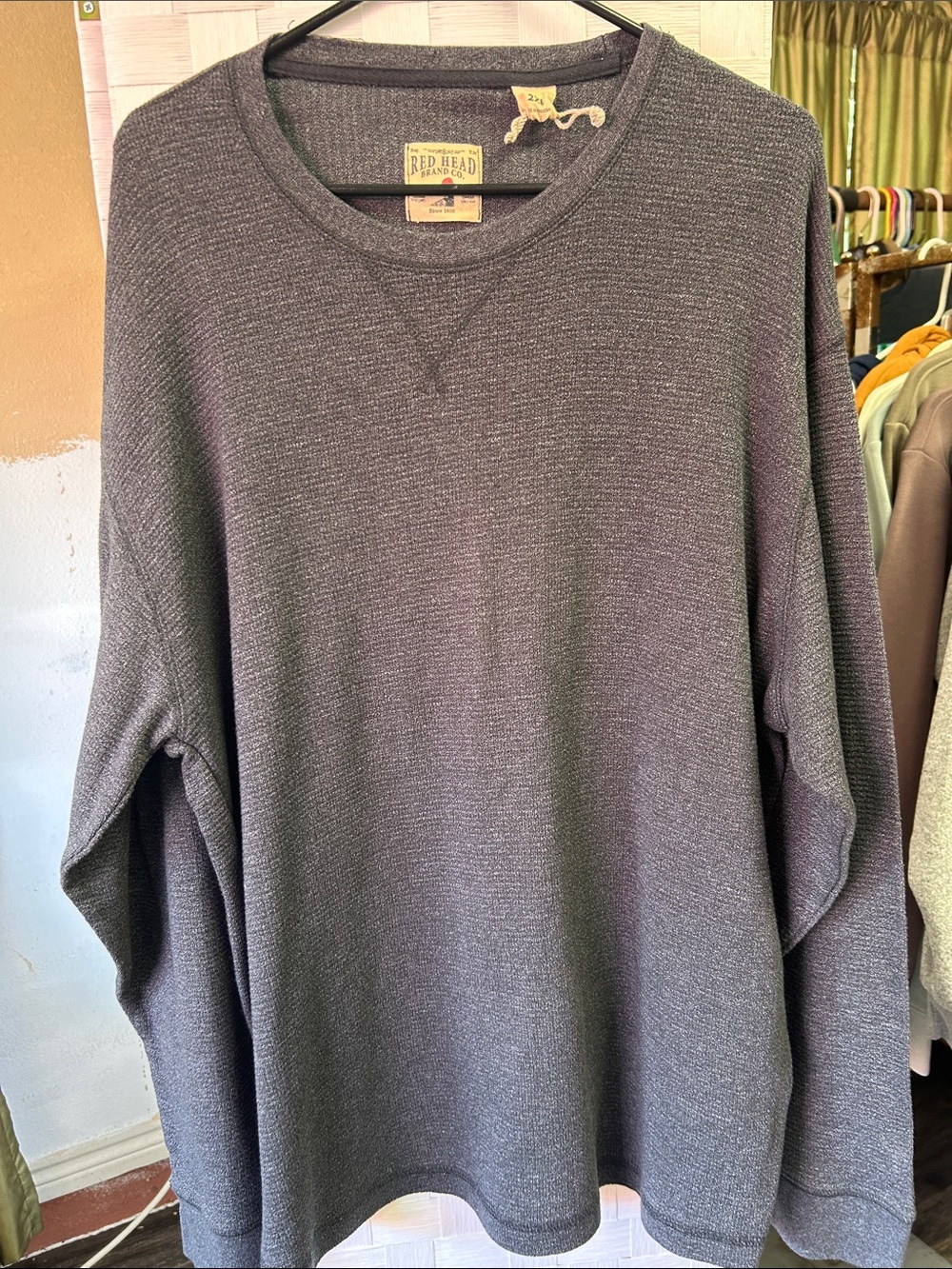 RedHead Men's Crewneck Sweater in Charcoal Heather